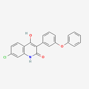 	7-Chloro-4-hydroxy-3-(3-phenoxy)phenyl-2(1H)-quinolinone