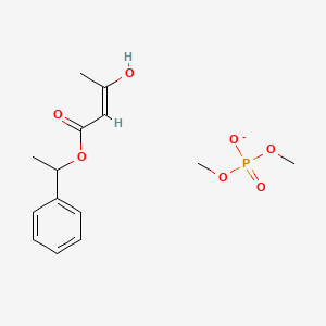 dimethyl phosphate;1-phenylethyl (E)-3-hydroxybut-2-enoate | C14H20O7P ...