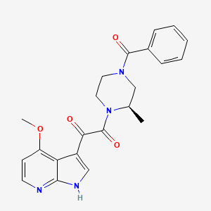 (R)-1-(4-benzoyl-2-methylpiperazin-1-yl)-2-(4-methoxy-7H-pyrrolo[2,3-b]pyridin-3-yl)ethane-1,2-dione