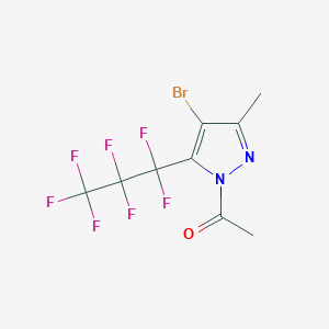 1-Acetyl-4-bromo-5(3)-heptafluoropropyl-3(5)-methylpyrazole