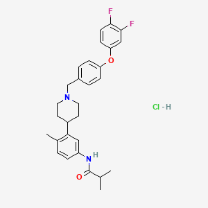 N-(3-{1-[4-(3,4-Difluorophenoxy)benzyl]-4-piperidinyl}-4-methylphenyl)-2-methylpropanamide hydrochloride