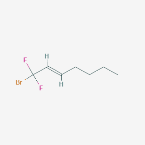 1-Bromo-1,1-difluorohept-2-ene