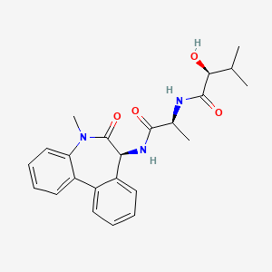 (S)-2-hydroxy-3-methyl-N-((S)-1-(((S)-5-methyl-6-oxo-6,7-dihydro-5H-dibenzo[b,d]azepin-7-yl)amino)-1-oxopropan-2-yl)butanamide