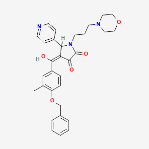 (2H-Pyrrol-2-one, 1,5-dihydro-3-hydroxy-4-[3-methyl-4-(phenylmethoxy)benzoyl]-1-[3-(4-morpholinyl)propyl]-5-(4-pyridinyl)-)