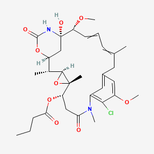 	3-de(2-(acetylmethylamino)propionyloxy)-3-hydroxy-maytansinbutyrate(ester