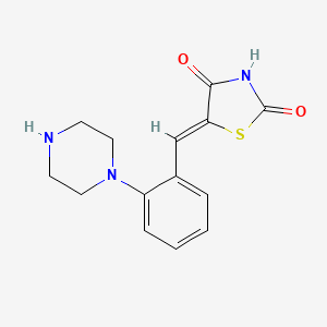 (5Z)-5-(2-piperazin-1-ylbenzylidene)-1,3-thiazolidine-2,4-dione ...