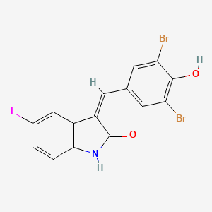 3-(3,5-Dibromo-4-hydroxy-benzylidene)-5-iodo-1,3-dihydro-indol-2-one