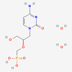 Phosphonic acid, P-[[(1S)-2-(4-amino-2-oxo-1(2H)-pyrimidinyl)-1-(hydroxymethyl)ethoxy]methyl]-, hydrate (1:2)