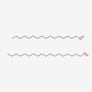 Cetyl alcohol molecule, illustration - Stock Image - F030/5197