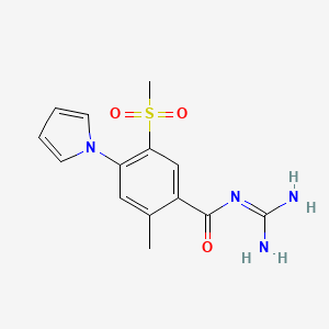 	N-(Aminoiminomethyl)-2-methyl-5-(methylsulfonyl)-4-(1H-pyrrol-1-yl)benzamide