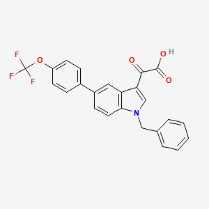 1H-Indole-3-acetic acid, α-oxo-1-(phenylmethyl)-5-[4-(trifluoromethoxy)phenyl]-