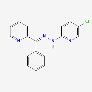 	5-Chloro-2-[(E)-2-[phenyl(pyridin-2?-yl)methylidene]hydrazin-1-yl]pyridine