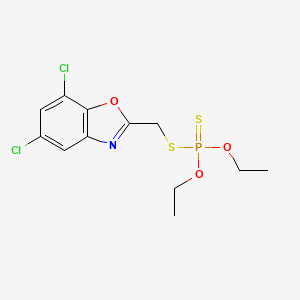 Phosphorodithioic acid, S-[(5,7-dichloro-2-benzoxazolyl)methyl] O,O-diethyl ester