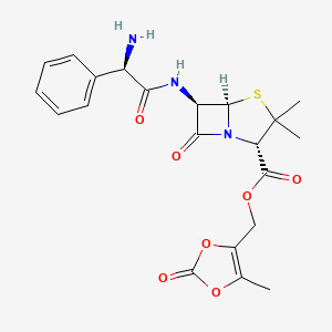 4-Thia-1-azabicyclo[3.2.0]heptane-2-carboxylic acid, 6-[[(2R)-2-amino-2-phenylacetyl]amino]-3,3-dimethyl-7-oxo-, (5-methyl-2-oxo-1,3-dioxol-4-yl)methyl ester, hydrochloride (1:1), (2S,5R,6R)-