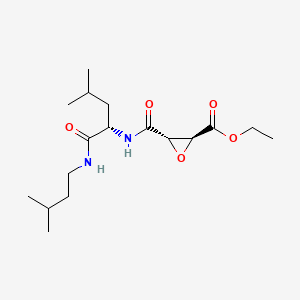 3-[[[(1S)-3-methyl-1[[(3S-methylbutyl)amino]carbonyl]butyl]amino]carbonyl]-2S-oxiranecarboxylic acid, ethyl ester