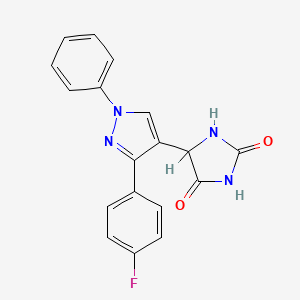 2,4-Imidazolidinedione, 5-[3-(4-fluorophenyl)-1-phenyl-1H-pyrazol-4-yl]-