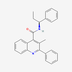 	3-Methyl-2-phenyl-N-[(1S)-1-phenylpropyl]-4-quinolinecarboxamide