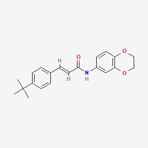 (2E)-N-(2,3-Dihydro-1,4-benzodioxin-6-yl)-3-[4-(1,1-dimethylethyl)phenyl]-2-propenamide