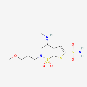 H-Thieno[3,2-e]-1,2-thiazine-6-sulfonamide, 4-(ethylamino)-3,4-dihydro-2-(3-methoxypropyl)-, 1,1-dioxide, (4R)-