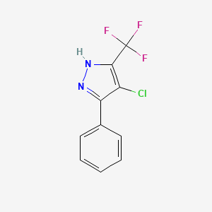 4-Chloro-5(3)-phenyl-3(5)-(trifluoromethyl)pyrazole