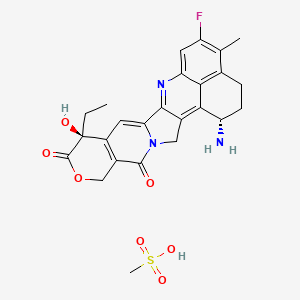 (1S,9S)-1-Amino-9-ethyl-5-fluoro-1,2,3,9,12,15-hexahydro-9-hydroxy-4-methyl-10H,13H-benzo(de)pyrano(3',4':6,7)indolizino(1,2-b)quinoline-10,13-dione mesylate