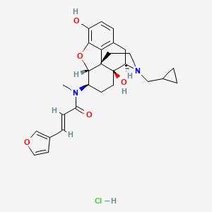 2-Propenamide, N-[(5α,6β)-17-(cyclopropylmethyl)-4,5-epoxy-3,14-dihydroxymorphinan-6-yl]-3-(3-furanyl)-N-methyl-, hydrochloride (1:1), (2E)-