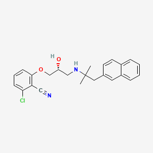 	(R)-2-chloro-6-(2-hydroxy-3-(2-methyl-1-(naphthalen-2-yl)propan-2-ylamino)propoxy)benzonitrile