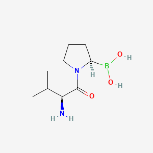 Boronic acid, B-[(2R)-1-[(2S)-2-amino-3-methyl-1-oxobutyl]-2-pyrrolidinyl]-