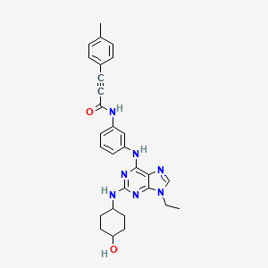 2-Propynamide, N-[3-[[9-ethyl-2-[(trans-4-hydroxycyclohexyl)amino]-9H-purin-6-yl]amino]phenyl]-3-(4-methylphenyl)-