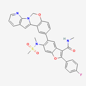 2 4 Fluorophenyl N Methyl 6 Methyl Methylsulfonyl Amino 5 8 Oxa 10 12 Diazatetracyclo 8 7 0 02 7 011 16 Heptadeca 1 17 2 7 3 5 11 16 12 14 Heptaen 4 Yl 1 Benzofuran 3 Carboxamide C32h25fn4o5s Pubchem