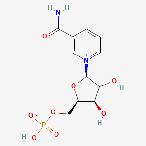 3-(Aminocarbonyl)-1-(5-O-phosphono-|A-D-ribofuranosyl)pyridinium Inner Salt.png