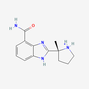 2-[(2R)-2-methylpyrrolidin-1-ium-2-yl]-1H-benzimidazole-4-carboxamide ...