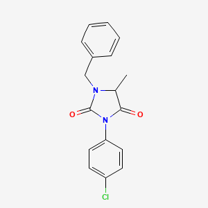 3-(4-chlorophenyl)-5-methyl-1-(phenylmethyl)-2,4-imidazolidinedione