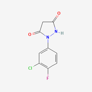 1-(3-Chloro-4-fluorophenyl)pyrazolidine-3,5-dione