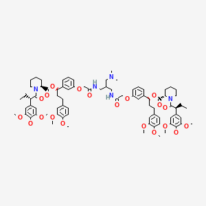 (1R,1'R)-(((((2-((dimethylamino)methyl)propane-1,3-diyl)bis(azanediyl))bis(2-oxoethane-2,1-diyl))bis(oxy))bis(3,1-phenylene))bis(3-(3,4-dimethoxyphenyl)propane-1,1-diyl) (2S,2'S)-bis(1-((S)-2-(3,4,5-trimethoxyphenyl)butanoyl)piperidine-2-carboxylate)