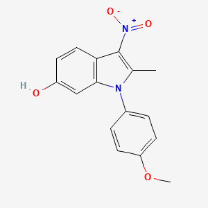 	1-(4-Methoxyphenyl)-2-methyl-3-nitro-1H-indol-6-ol