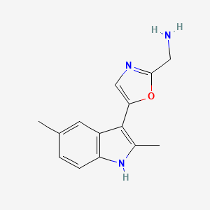 [5-(2,5-dimethyl-1H-indol-3-yl)-1,3-oxazol-2-yl]methanamine | C14H15N3O ...