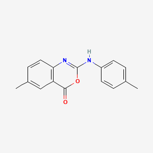 	6-methyl-2-[(4-methylphenyl)amino]-1-benzoxazin-4-one