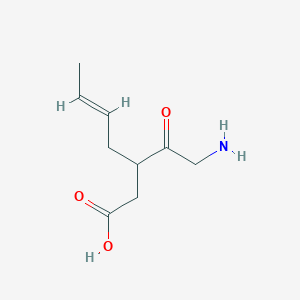 E)-3-(2-aminoacetyl)hept-5-enoic acid, C9H15NO3
