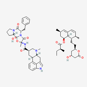 6ar 9r 10ar N 1s 2s 4r 7s 7 Benzyl 2 Hydroxy 4 Methyl 5 8 Dioxo 3 Oxa 6 9 Diazatricyclo 7 3 0 02 6 Dodecan 4 Yl 7 Methyl 6 6a 8 9 10 10a Hexahydro 4h Indolo 4 3 Fg Quinoline 9 Carboxamide 1s 3r 7s 8s 8ar 8 2 2r 4r 4 Hydroxy 6 Oxooxan 2 Yl