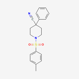 4-Phenyl-1-(p-tolylsulphonyl)piperidine-4-carbonitrile