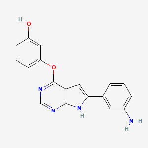 3-(6-(3-aminophenyl)-7H-pyrrolo[2,3-d]pyrimidin-4-yloxy)phenol