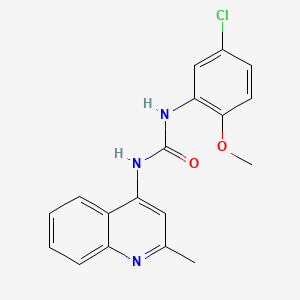 	N-(5-chloro-2-methoxyphenyl)-N'-(2-methyl-4-quinolinyl)-