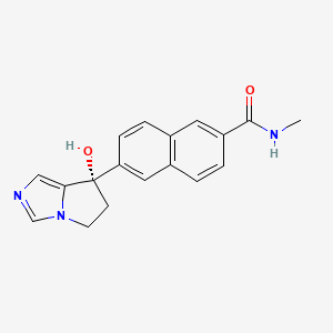 2-Naphthalenecarboxamide, 6-[(7S)-6,7-dihydro-7-hydroxy-5H-pyrrolo[1,2-c]imidazol-7-yl]-N-methyl-