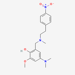 	4-(dimethylamino)-2-methoxy-6-[[methyl-[2-(4-nitrophenyl)ethyl]amino]methyl]phenol