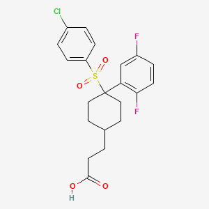 3-((1r,4s)-4-(4-chlorophenylsulfonyl)-4-(2,5-difluorophenyl)cyclohexyl)propanoic acid