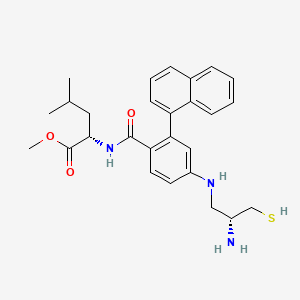 L-Leucine, N-[4-[[(2R)-2-amino-3-mercaptopropyl]amino]-2-(1-naphthalenyl)benzoyl]-, methyl ester