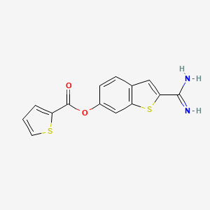 2-Thiophenecarboxylic acid, 2-(aminoiminomethyl)benzo[b]thiophen-6-yl ester