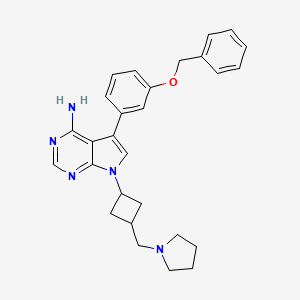 5-(3-(benzyloxy)phenyl)-7-((1r,3r)-3-(pyrrolidin-1-ylmethyl)cyclobutyl)-7H-pyrrolo[2,3-d]pyrimidin-4-amine