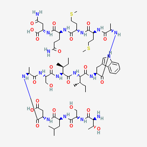 L-Asparagine, L-threonyl-L-seryl-L-leucyl-L-α-aspartyl-L-alanyl-L-seryl-L-isoleucyl-L-isoleucyl-L-tryptophyl-L-alanyl-L-methionyl-L-methionyl-L-glutaminyl-